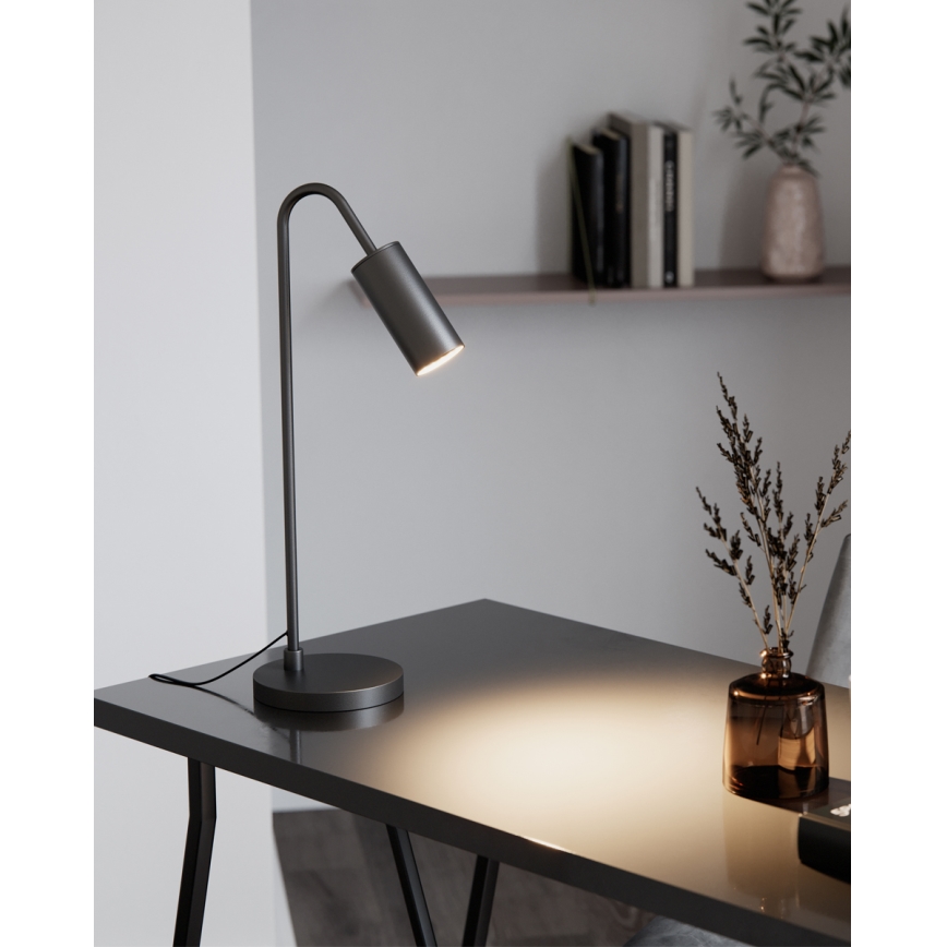 ByRydens - Stona lampa CURVE 1xGU10/7W/230V crna