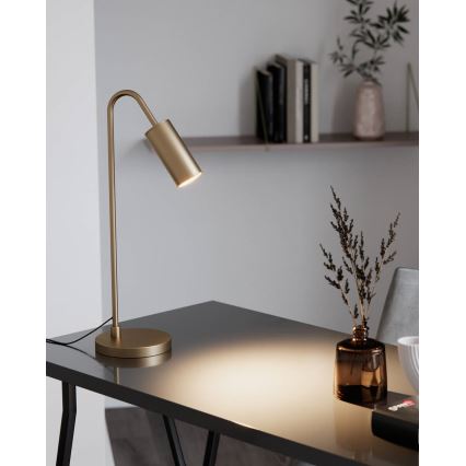 ByRydens - Stona lampa CURVE 1xGU10/7W/230V zlatna