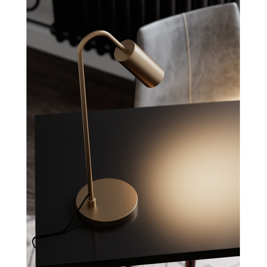 ByRydens - Stona lampa CURVE 1xGU10/7W/230V zlatna