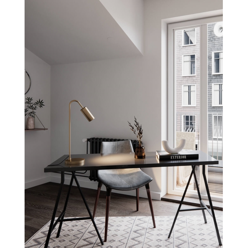 ByRydens - Stona lampa CURVE 1xGU10/7W/230V zlatna