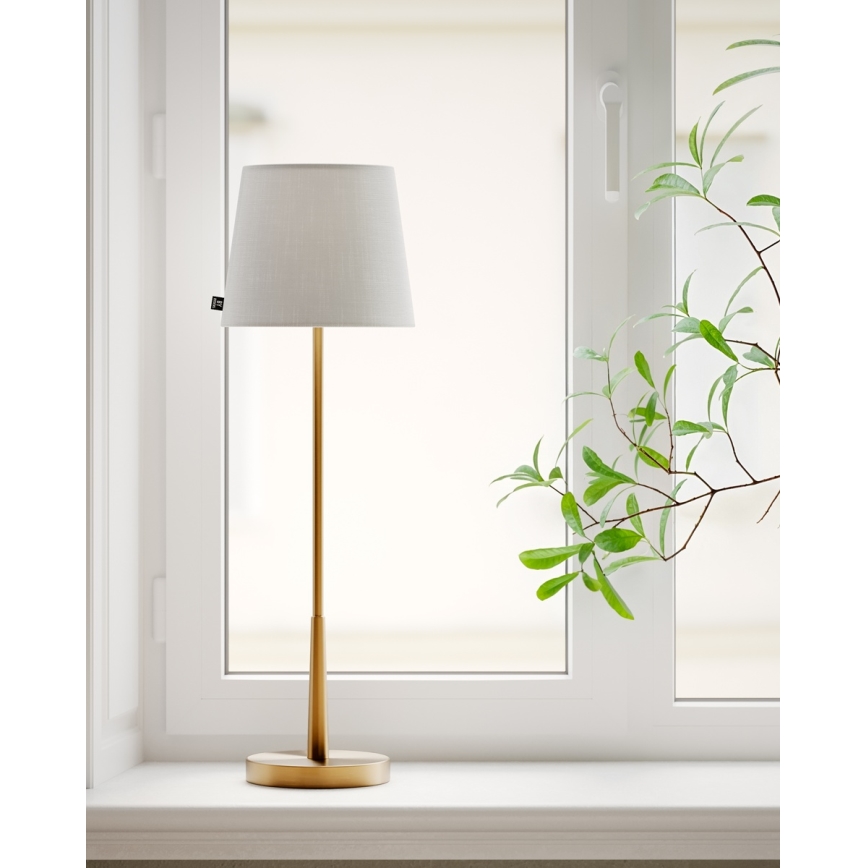 ByRydens - Stona lampa LUMI 1xE27/8W/230V bela/zlatna 68,5 cm