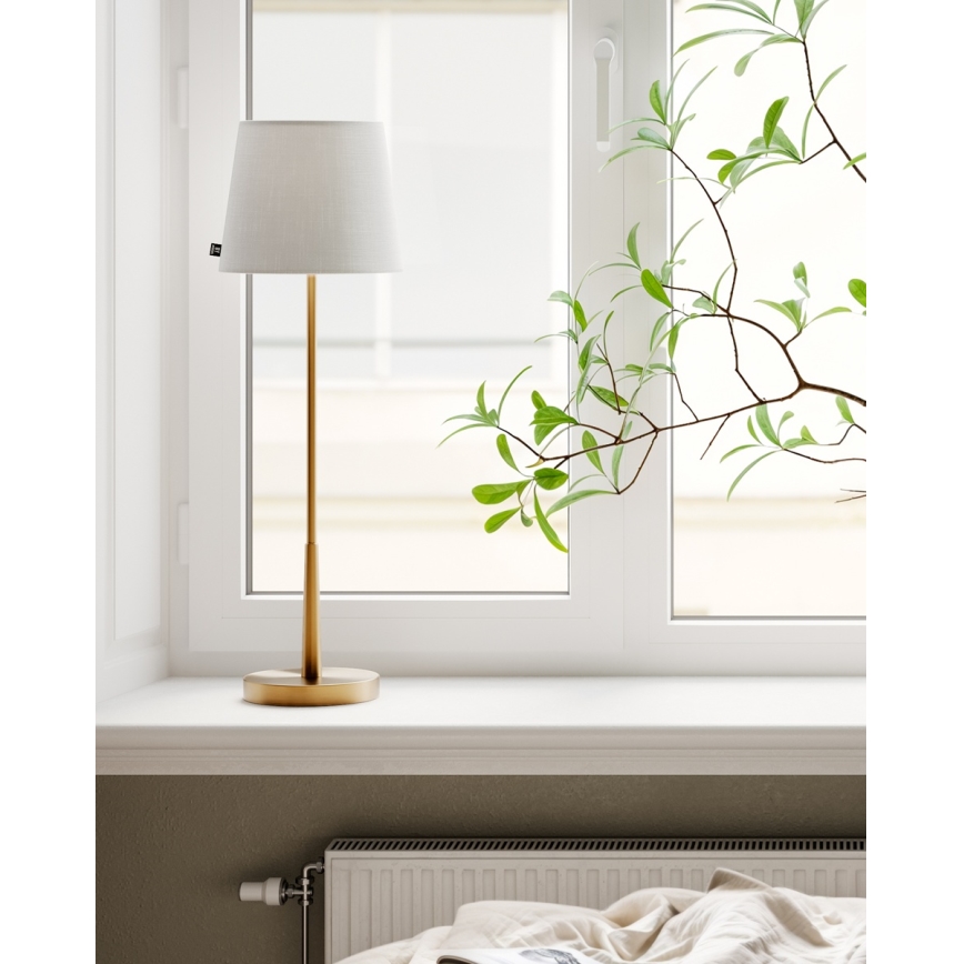 ByRydens - Stona lampa LUMI 1xE27/8W/230V bela/zlatna 68,5 cm