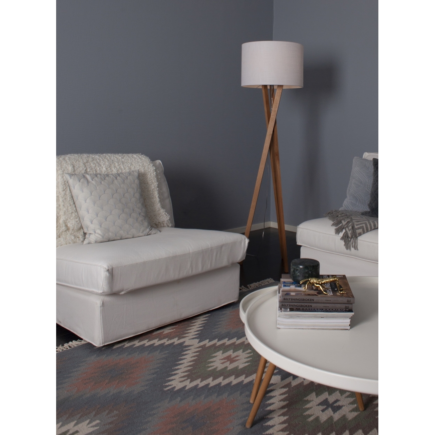 ByRydens - Podna lampa VEGA 1xE27/5W/230V bež/bela