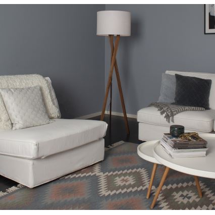 ByRydens - Podna lampa VEGA 1xE27/5W/230V braon/bela