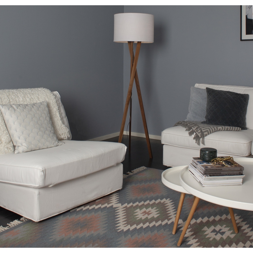 ByRydens - Podna lampa VEGA 1xE27/5W/230V braon/bela