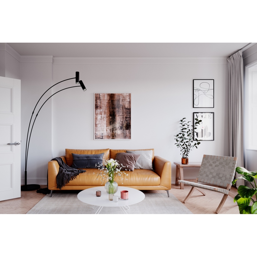 ByRydens - Stojeća lampa PULS 2xGU10/5W/230V crna