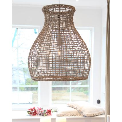ByRydens - Luster na sajli SEAGRASS 1xE27/8W/230V bež, prečnik 49 cm