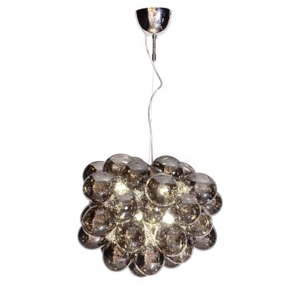ByRydens - Luster na sajli GROSS 8xG9/4W/230V dimljeno/crna, prečnik 50 cm