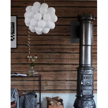 ByRydens - Luster na sajli GROSS 8xG9/4W/230V bela prečnik 50 cm