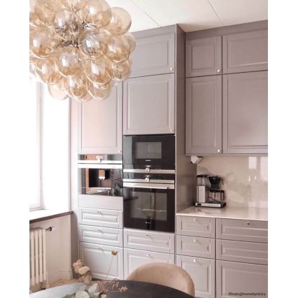 ByRydens - Luster na sajli GROSS 8xG9/4W/230V dimljena/braon prečnik 50 cm