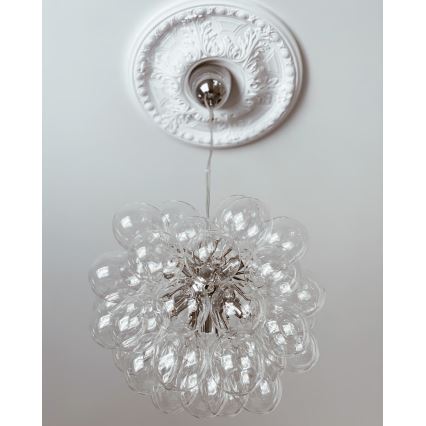 ByRydens - Luster na sajli GROSS 8xG9/4W/230V proziran, prečnik 50 cm
