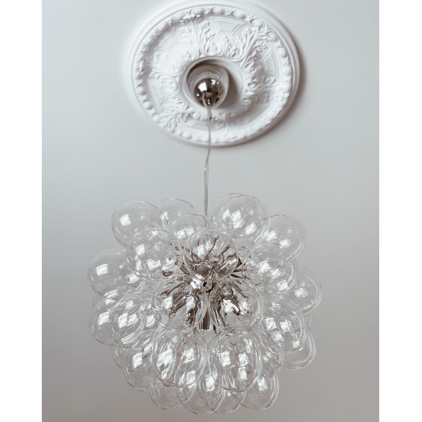 ByRydens - Luster na sajli GROSS 8xG9/4W/230V proziran, prečnik 50 cm