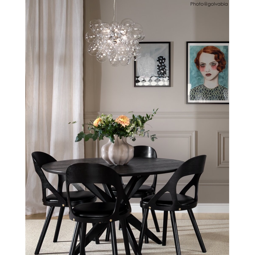 ByRydens - Luster na sajli GROSS 8xG9/4W/230V proziran, prečnik 50 cm