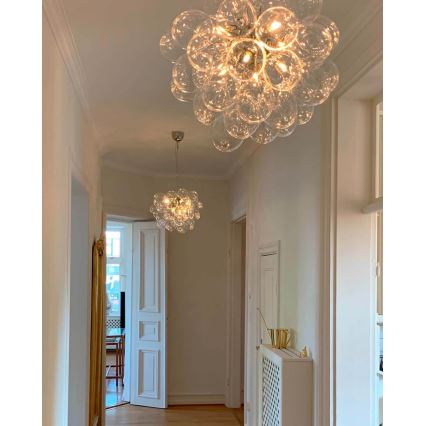 ByRydens - Luster na sajli GROSS 8xG9/4W/230V proziran, prečnik 50 cm