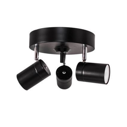 ByRydens - spot svetiljka CORRECT 3xGU10/7W/230V crna, prečnik 20 cm
