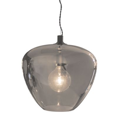 ByRydens - Luster na sajli BELLISSIMO 1xE27/8W/230V zadimljena/crna prečnik 40 cm