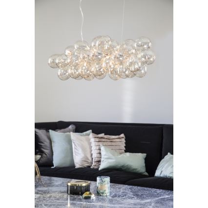 ByRydens - Luster na sajli GROSS BAR 8xG9/4W/230V dimljena/smeđa