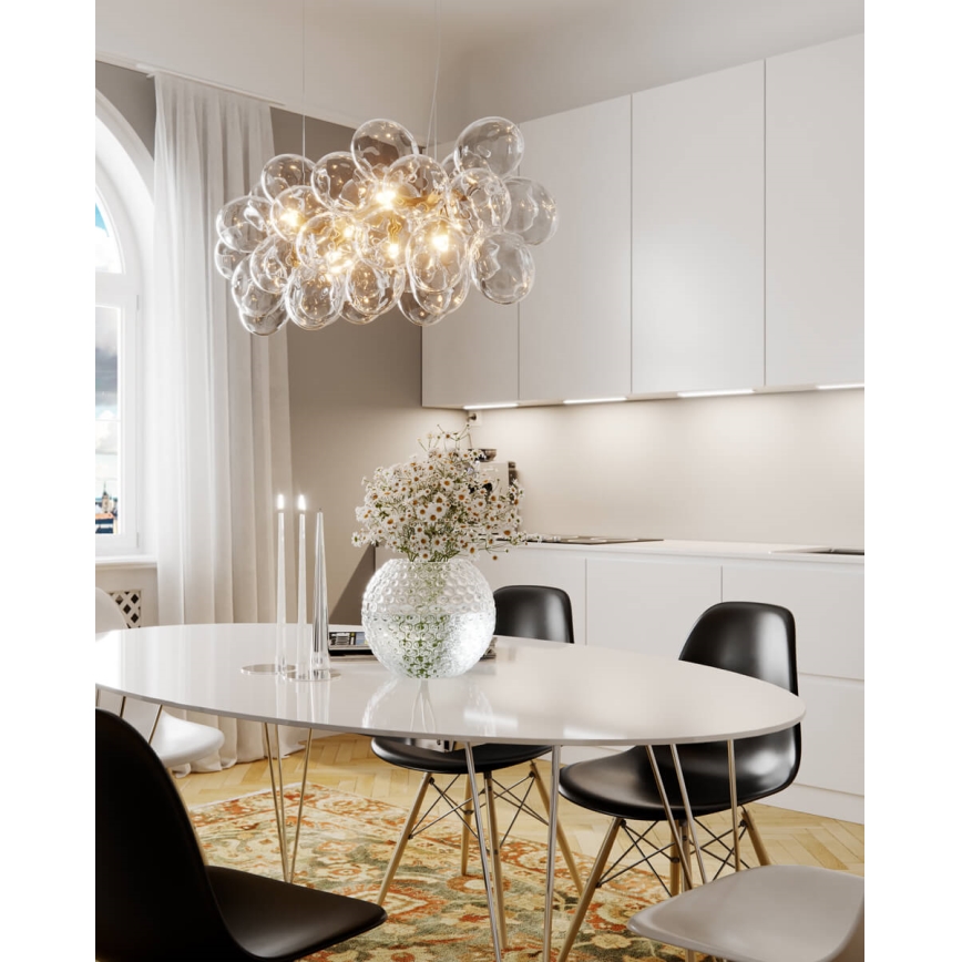 ByRydens - Luster na sajli GROSS BAR 8xG9/8W/230V proziran