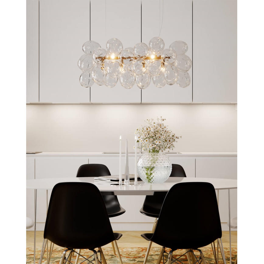 ByRydens - Luster na sajli GROSS BAR 8xG9/8W/230V proziran