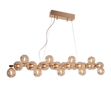 ByRydens - Luster na sajli SPLENDOR 25xG9/5W/230V dimna/smeđa