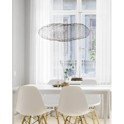 ByRydens - LED luster na sajli HAYDEN LED/15W/230V crni