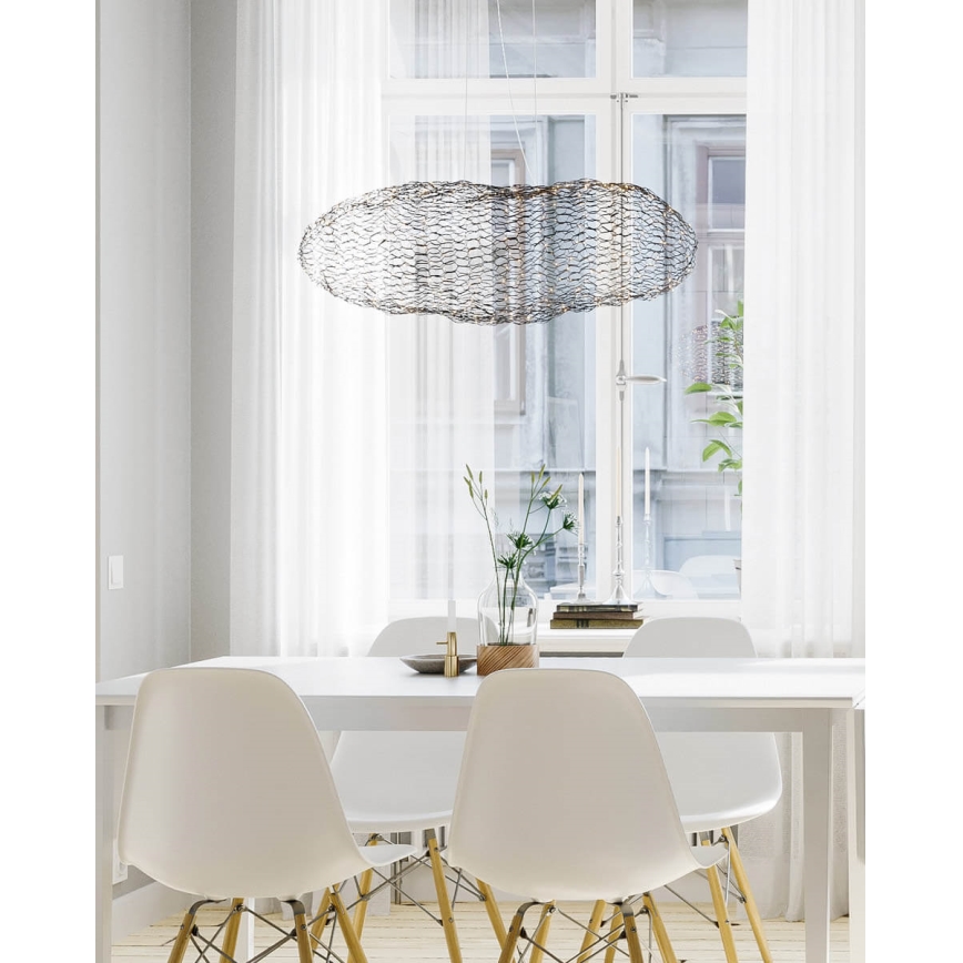 ByRydens - LED luster na sajli HAYDEN LED/15W/230V crni