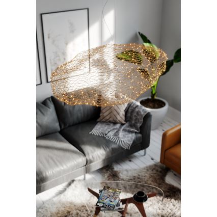 ByRydens - LED luster na sajli HAYDEN LED/20W/230V zlatni