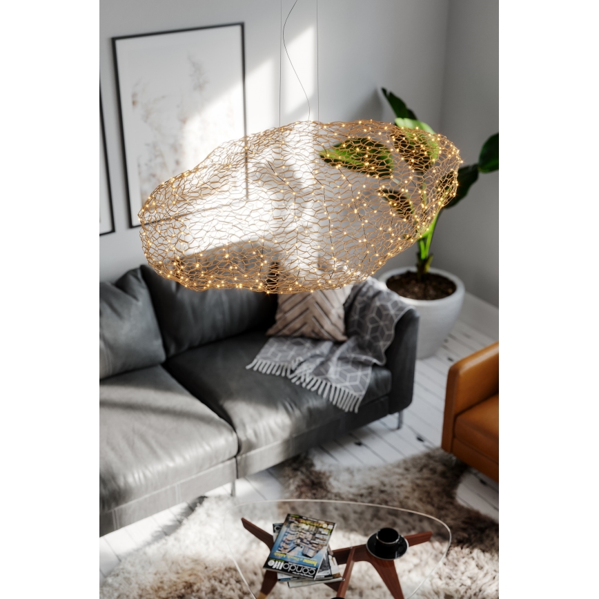 ByRydens - LED luster na sajli HAYDEN LED/20W/230V zlatni