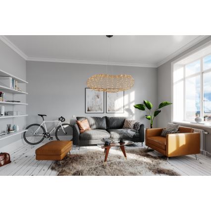 ByRydens - LED luster na sajli HAYDEN LED/20W/230V zlatni
