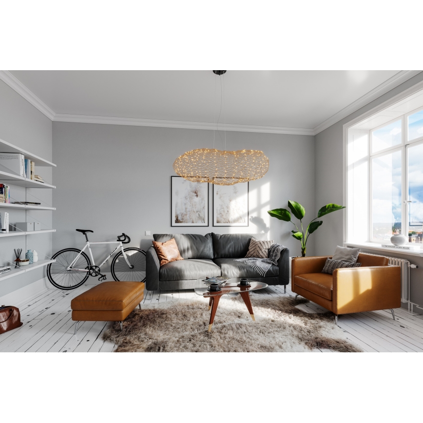 ByRydens - LED luster na sajli HAYDEN LED/20W/230V zlatni