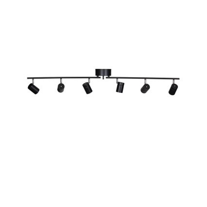 ByRydens - Reflektorska svetiljka CORRECT 6xGU10/7W/230V crna prečnik 30 cm