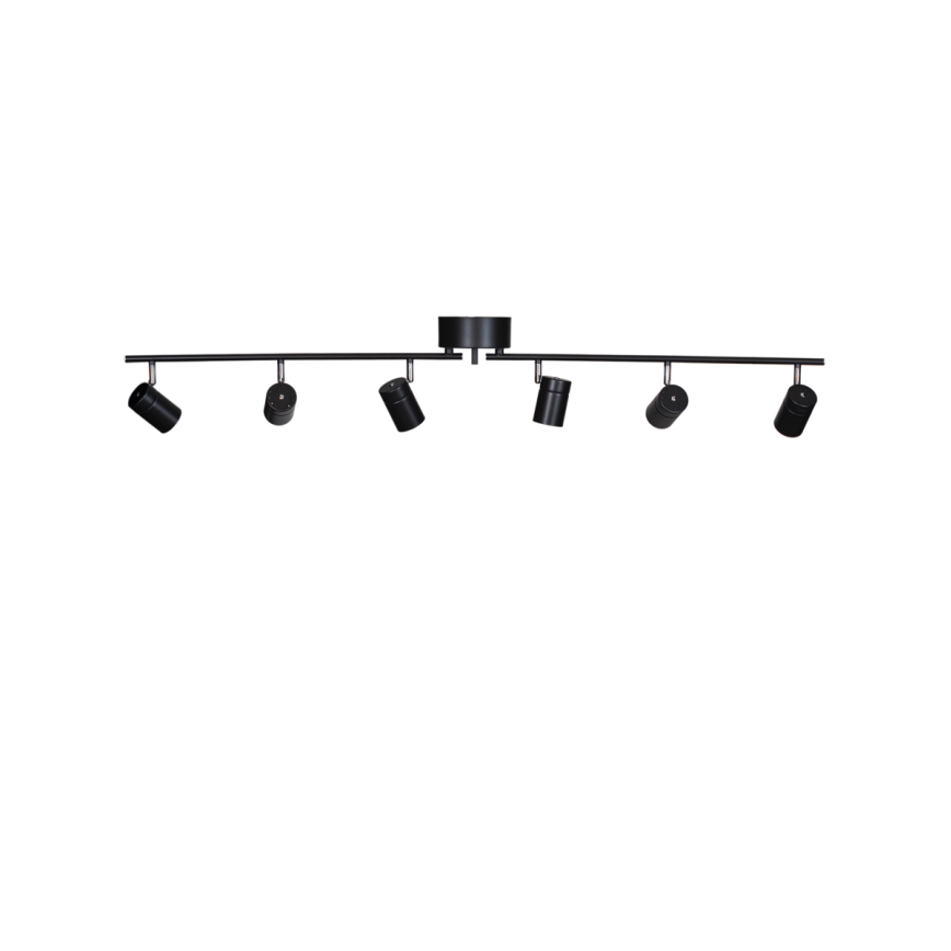 ByRydens - Reflektorska svetiljka CORRECT 6xGU10/7W/230V crna prečnik 30 cm