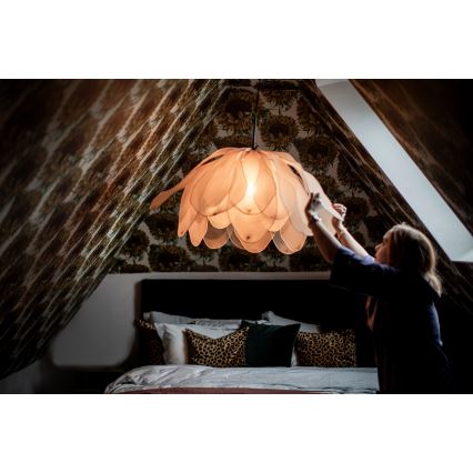 ByRydens - Luster na sajli LOU LOU 1xE27/5W/230V bež, prečnik 80 cm