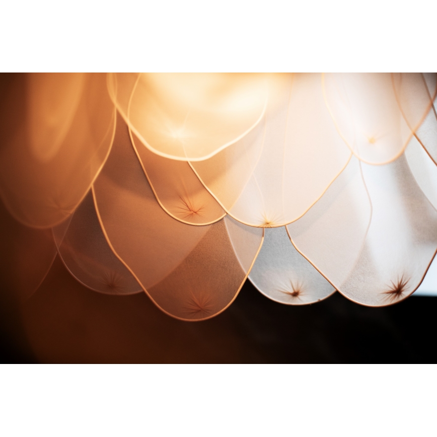 ByRydens - Luster na sajli LOU LOU 1xE27/5W/230V bež, prečnik 80 cm