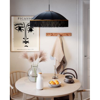ByRydens - Luster na sajli FRANCIS 1xE27/5W/230V crna