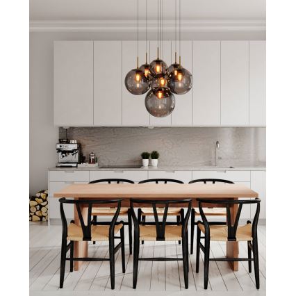 ByRydens - Luster na sajli LAURA 7xE27/8W/230V