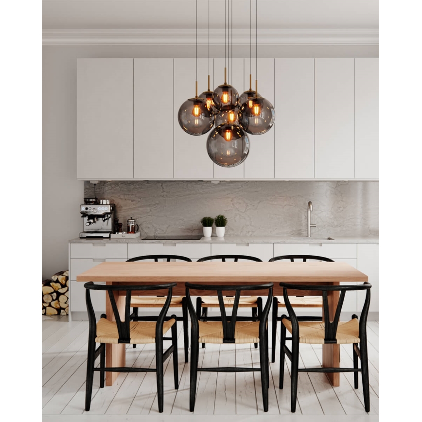 ByRydens - Luster na sajli LAURA 7xE27/8W/230V