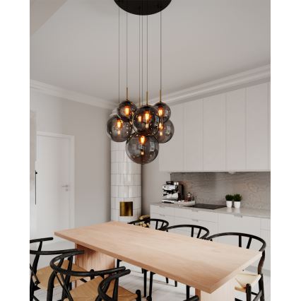 ByRydens - Luster na sajli LAURA 7xE27/8W/230V