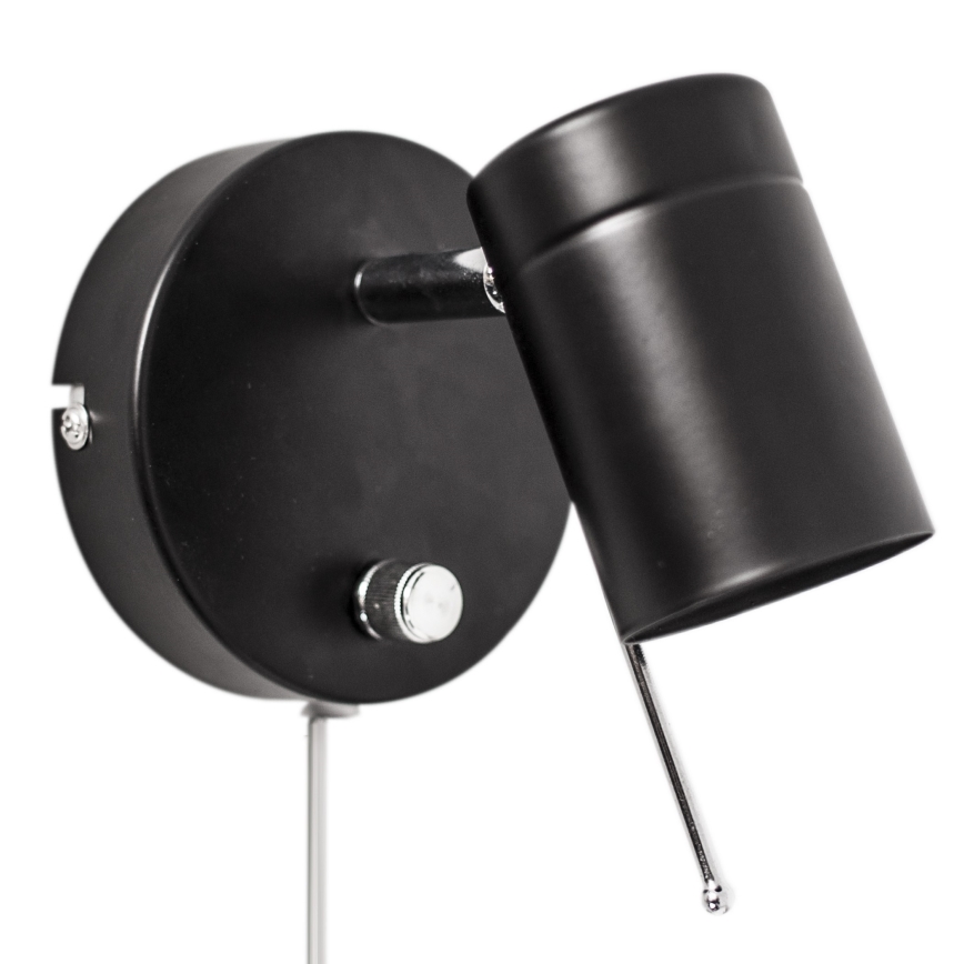 ByRydens - Prigušiva zidna reflektorska lampa CORRECT 1xGU10/7W/230V crna