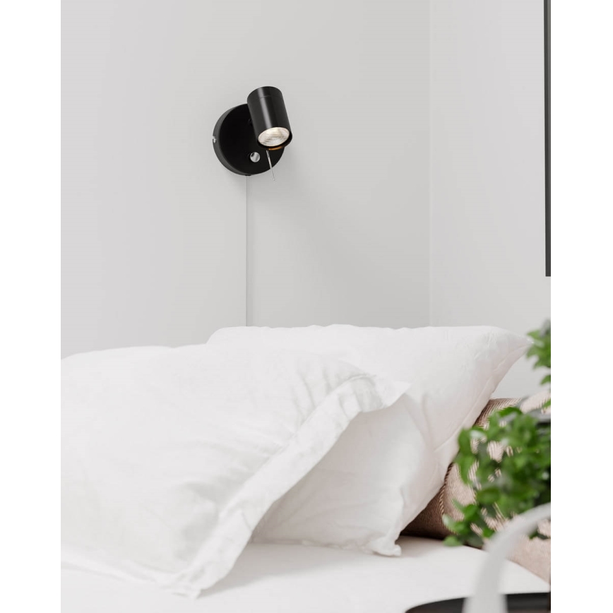 ByRydens - Prigušiva zidna reflektorska lampa CORRECT 1xGU10/7W/230V crna