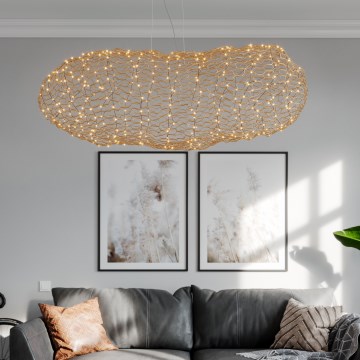 ByRydens - LED luster na sajli HAYDEN LED/20W/230V zlatni