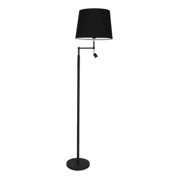 ByRydens - LED podna lampa ORLANDO 1xE27/5W/230V + LED/3W crna preč. 36 cm