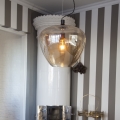 ByRydens - Luster na sajli BELLISSIMO 1xE27/8W/230V zadimljeno/smeđe preč. 40 cm