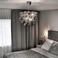ByRydens - Luster na sajli GROSS 8xG9/4W/230V dimljeno/crna, prečnik 50 cm