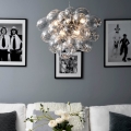ByRydens - Luster na sajli GROSS 8xG9/4W/230V proziran, prečnik 50 cm