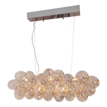 ByRydens - Luster na sajli GROSS BAR 8xG9/4W/230V dimljena/smeđa