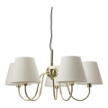 ByRydens - Luster na sajli LYNF 5xE14/8W/230V mesing/bela