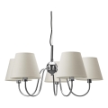 ByRydens - Luster na sajli LYNF 5xE14/8W/230V sjajni hrom/bela