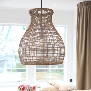 ByRydens - Luster na sajli SEAGRASS 1xE27/8W/230V bež, prečnik 49 cm
