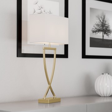 ByRydens - Stona lampa OMEGA 1xE27/5W/230V bela/zlatna